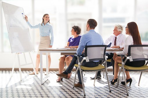 People receiving training